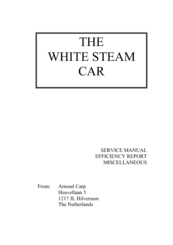 White Motor Company White Steamer M Service Manual