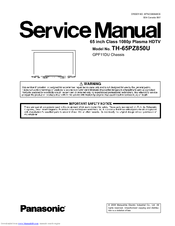 Panasonic TH-65PZ850U Service Manual