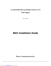 Planex GW-US54GZL Installation Manual