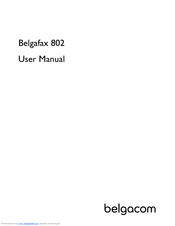 BELGACOM Belgafax 802 User Manual