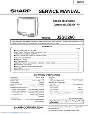Sharp 32SC260 Service Manual