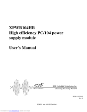 rtd XPWR104HR User Manual