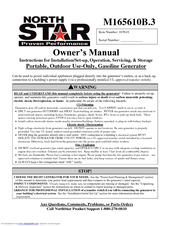 North Star M165610B.3 Owner's Manual