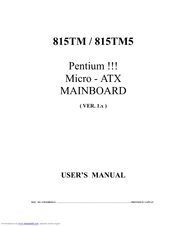 Intel 815TM User Manual