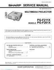 Sharp Notevision PG-F211X Service Manual