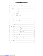 Northern Telecom Wireless Modem Router Installation Manual