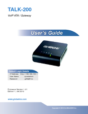 Globalinx Talk-200 User Manual