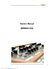 CreamWare MINIMAX ASB Owner's Manual