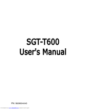 Singtech SGT-T600 User Manual
