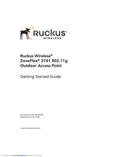 Ruckus Wireless ZoneFlex 2741 802.11g Getting Started Manual