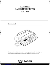 Sagem PHONEFAX 320 User Manual