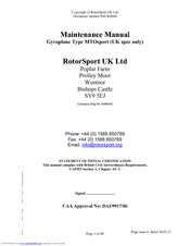 RotorSport MTOsport Maintenance Manual