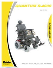 Pride Mobility REAR-WHEEL DRIVE POWER CHAIRS Quantum R-4000 Owner's Manual