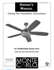 Monte Carlo Fan Company 5CXR52 Owner's Manual