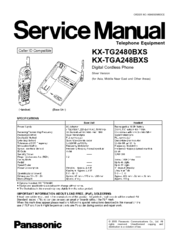 Panasonic KX-TG2480BXS Service Manual