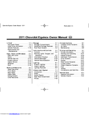 Chevrolet Equinox2011 Owner's Manual