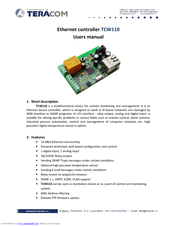Teracom TCW110 User Manual