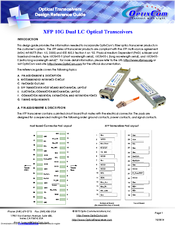 OptixCom XFP 10G Reference Manual