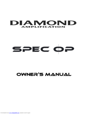 Diamond Amplification Spec Op Owner's Manual