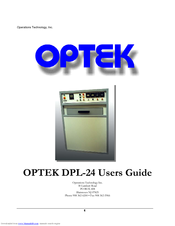 Optek DPL-24 User Manual