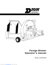Dion Forage Blower Operator's Manual