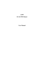 Solwise A10W User Manual