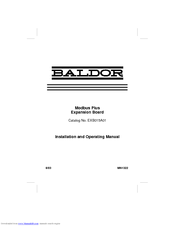 Baldor Modbus Plus Installation And Operating Manual