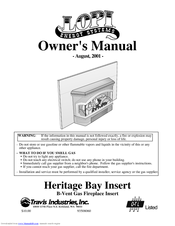 Lopi Heritage Bay Insert Owner's Manual
