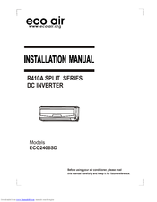 Eco Air ECO2406SD Installation Manual