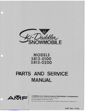 AMF Ski-Daddler 5813-0100 Service Manual