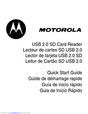 Motorola USB 2.0 SD Card Reader Quick Start Manual