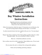 Keystoker Bay Window series Installation Instructions Manual