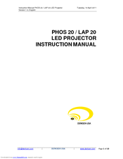 Derksen USA PHOS 20 Instruction Manual