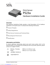 SEH PS23a Installation Manual