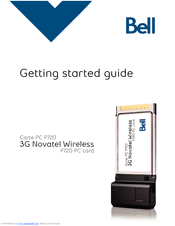 Bell Carte PC P720 Getting Started Manual
