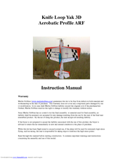 Merlin Hobbies Knife Loop Yak 3D Instruction Manual
