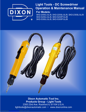 Dixon SK-9150A Operation & Maintenance Manual