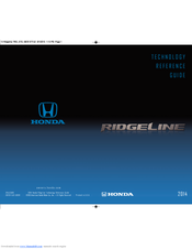 Honda Ridgeline 2014 Technology Reference Manual