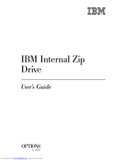 IBM Internal ZIP Drive User Manual