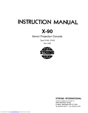 Strong International X-90 Instruction Manual