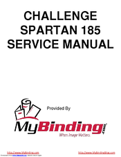 Challenge SPARTAN 185 Service Manual