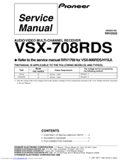 Pioneer VSX-708RDS Service Manual