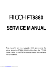 RICOH FT8880 Service Manual