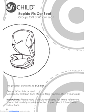 My Child Rapido Fix Car Seat User Manual