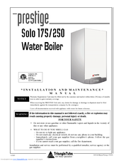 Prestige Solo 175 Installation And Maintenance Manual
