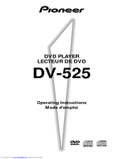 Pioneer DV-525 Operating Instructions Manual