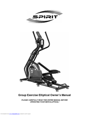 Spirit Group Exercise Elliptical Owner's Manual