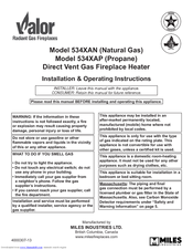 Valor 535XAP Installation & Operating Instructions Manual