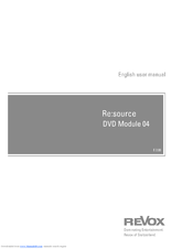 Revox Re:source DVD Module 04 User Manual