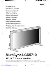 NEC MultiSync LCD5710 User Manual
